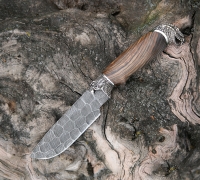 Нож Барс из дамасской стали купить на сайте koval-knife.shop